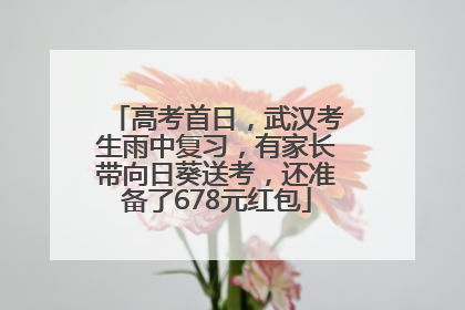 高考首日，武汉考生雨中复习，有家长带向日葵送考，还准备了678元红包