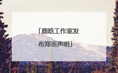 鹿晗工作室发布郑重声明