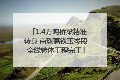 1.4万吨桥梁精准转身 南珠高铁玉岑段全线转体工程完工