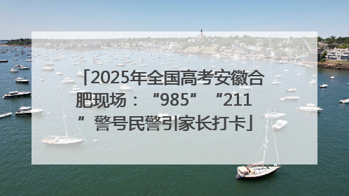 2025年全国高考安徽合肥现场：“985”“211”警号民警引家长打卡