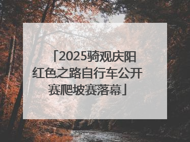 2025骑观庆阳红色之路自行车公开赛爬坡赛落幕