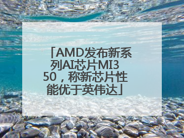 AMD发布新系列AI芯片MI350，称新芯片性能优于英伟达