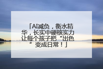 AI减负，衡水精华，长实中硬核实力让每个孩子把“出色”变成日常！