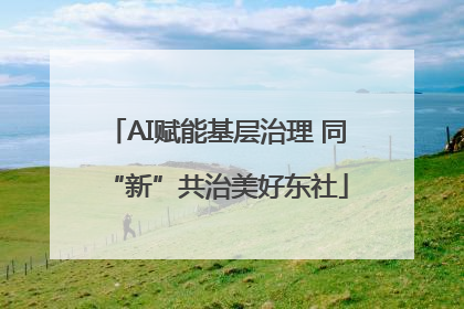 AI赋能基层治理 同“新”共治美好东社
